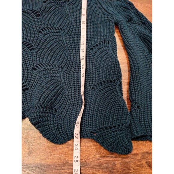 NWT 525 America Long Sleeve Mock Neck Knit Sweater Blue Women's Size Medium - Picture 4 of 7